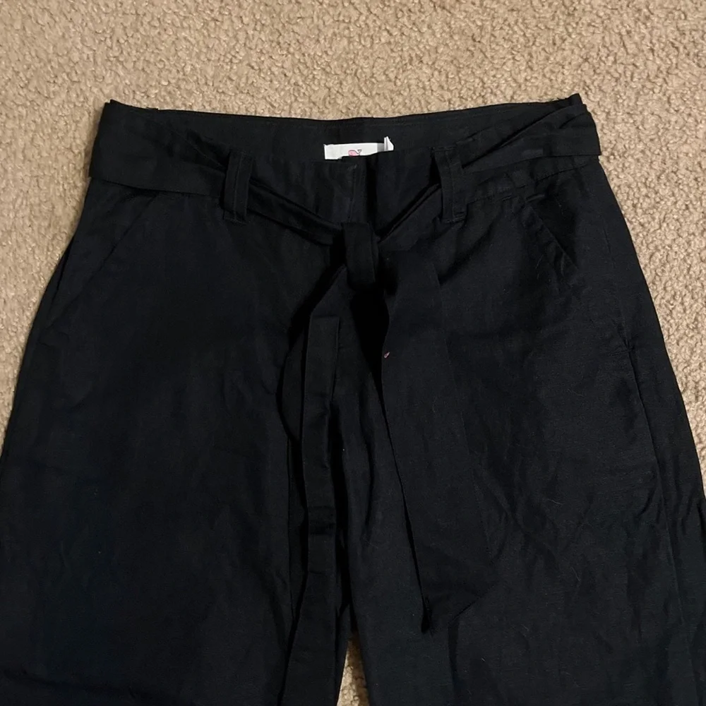 Vineyard Vines cotton linen black pants, size 00 - Picture 2 of 3